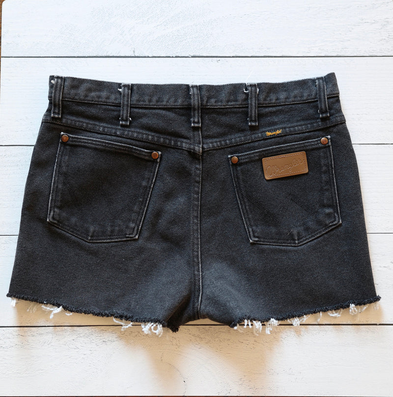 Wrangler Black Denim Vintage Shorts