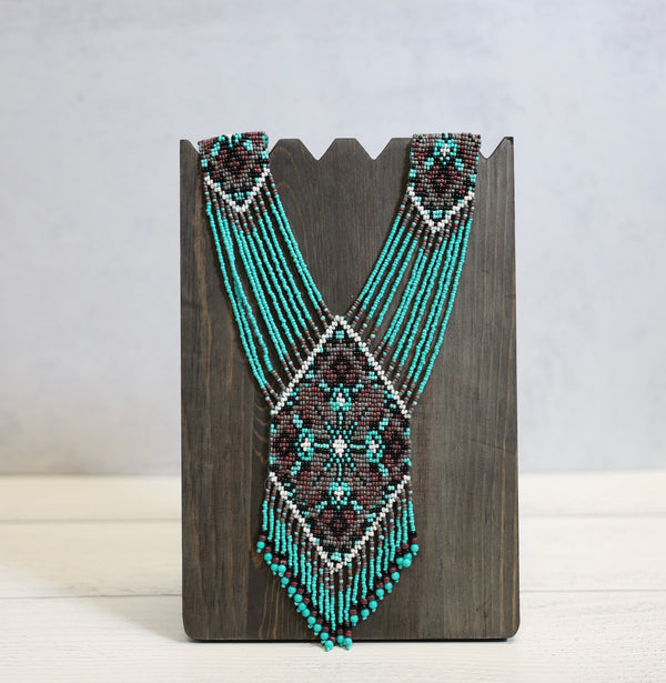 Beaded Turquoise Statement Necklace