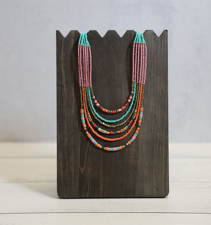 Summer Beaded Layered Necklace