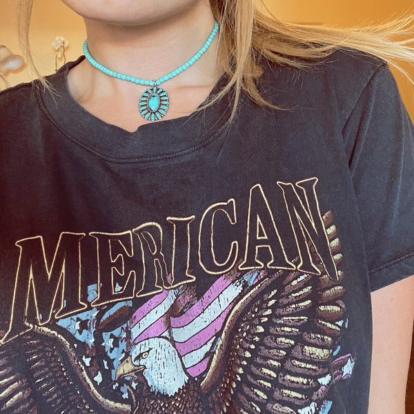 Turquoise Concho Choker